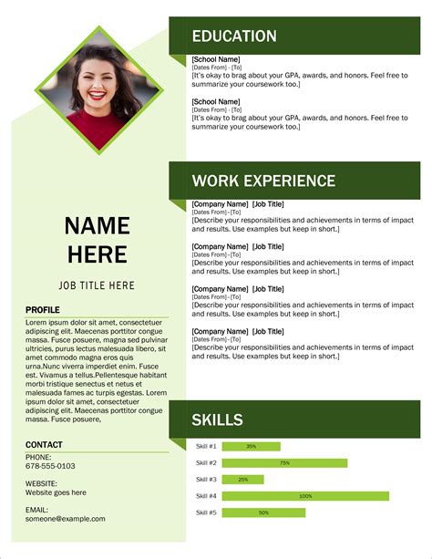 Modern Cv Template Resume Template For Ms Word | Images and Photos finder