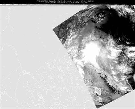 Infrared weather satellite image from this morning | ESPO Data Archive