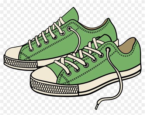 Green Sneakers Png Clipart - Clip Art Running Shoes - Free Transparent PNG Clipart Images Download