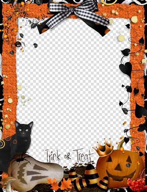 Halloween frame template, Halloween Frames Trick-or-treating Craft ...