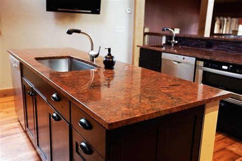 View source image | Red granite countertops, Kitchen countertops ...