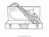 Jupiter Alto Saxophone Coloring Page For Kids  Free sketch template