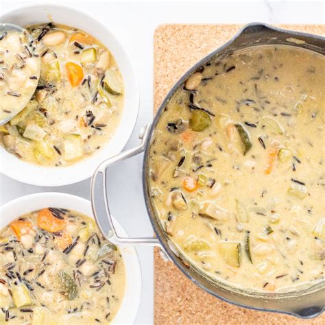 Creamy Vegan Wild Rice Soup - HealthyGirl Kitchen