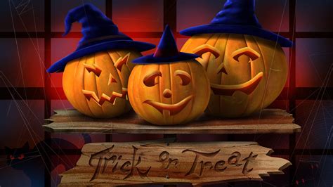 Halloween Happy Pumpkins 1920 x 1080 HDTV 1080p Wallpaper