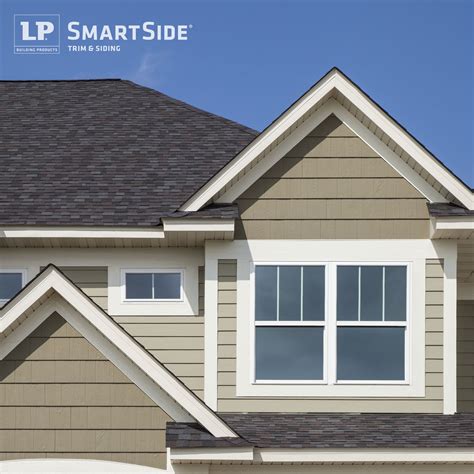 LP SmartSide cedar shakes, trim and lap siding in neutral tones create a timeless, sophisticated ...