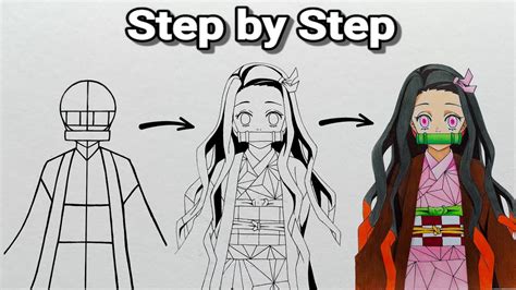 How to Draw "Nezuko Kamado" Step by Step(Tutorial) for beginners||Demon ...