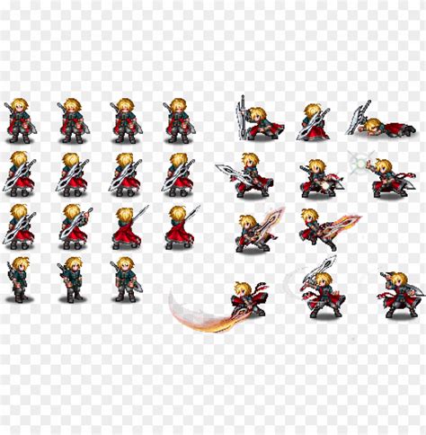 final fantasy sprite png black and white library - ff brave exvius sprites PNG image with ...