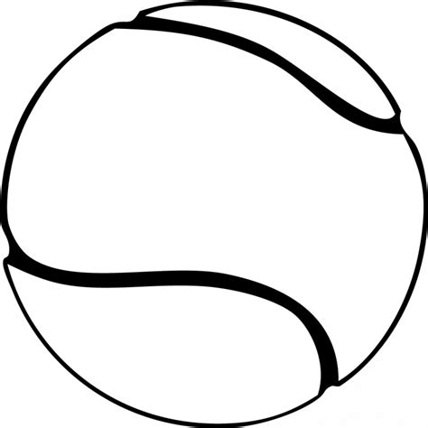 Tennis Ball Clip Art Black And White