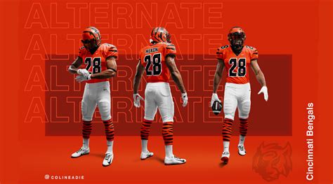 Bengals Uniforms / Inspired by u/khinobi, my new bengals uniforms in ...