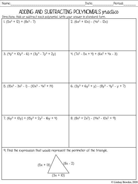 Polynomials Worksheet Class 9 Pdf