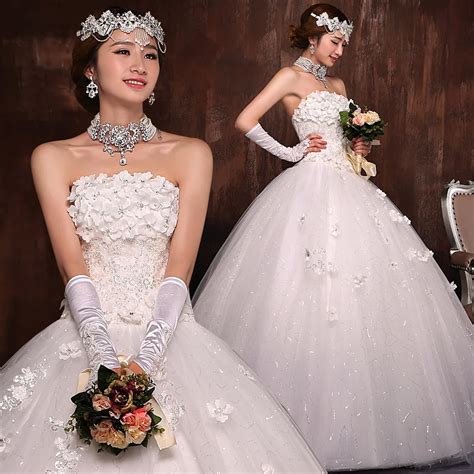 Korean lace bridal white princess tutu Bra Qi wedding dress was thin new 2014 summer-in Wedding ...