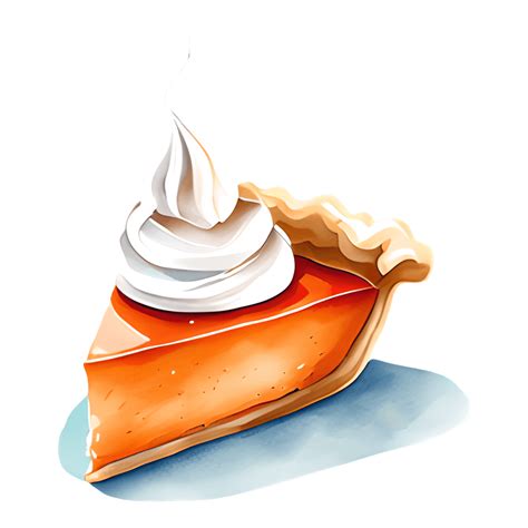 Pumpkin Pie Slice with Whipped Cream · Creative Fabrica