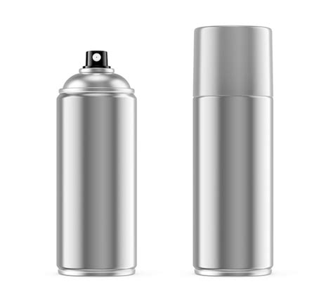 Premium Photo | White spray paint metal cans isolated on white