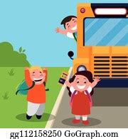 210 Kids In School Bus Scene Vectors | Royalty Free - GoGraph
