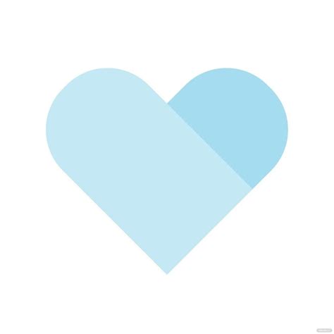 Baby Blue Heart Clipart in Illustrator, SVG, JPG, EPS, PNG - Download ...