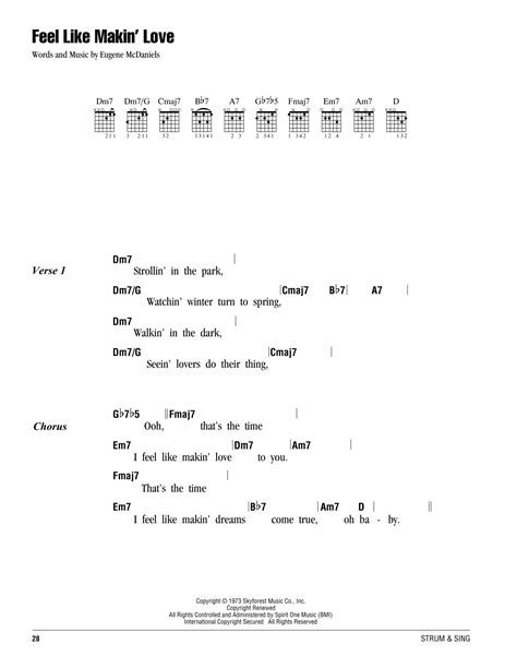 Feel Like Makin' Love by Roberta Flack - Guitar Chords/Lyrics - Guitar Instructor