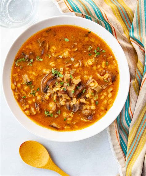 Instant Pot Mushroom Barley Soup with Miso