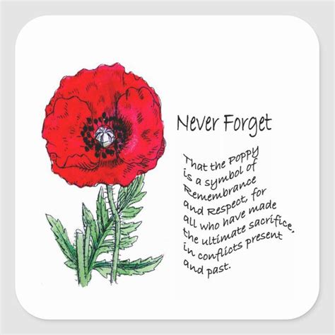 The Poppy Remembrance Day Stickers | Zazzle | Remembrance day ...