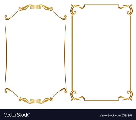 Two gold frame Royalty Free Vector Image - VectorStock