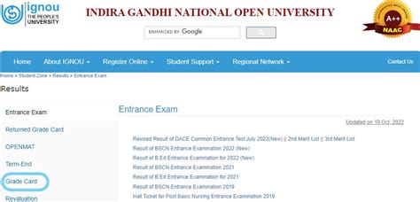 IGNOU Grade Card: June 2024, Status, Marks &Assignment