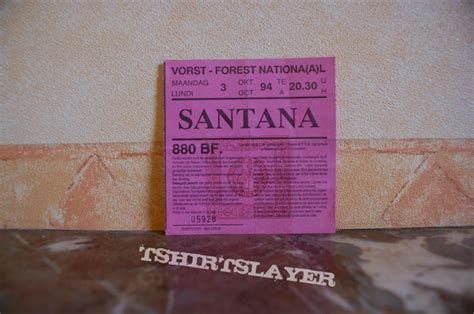 Santana Concert Ticket | TShirtSlayer TShirt and BattleJacket Gallery