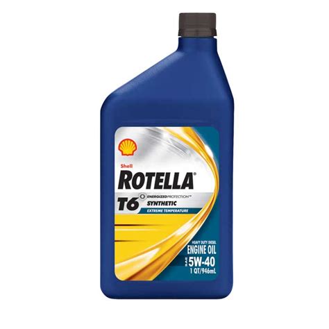 SHELL Rotella T6 Full Synthetic SAE 5W-40 – 6/1 Quart Case | Comolube