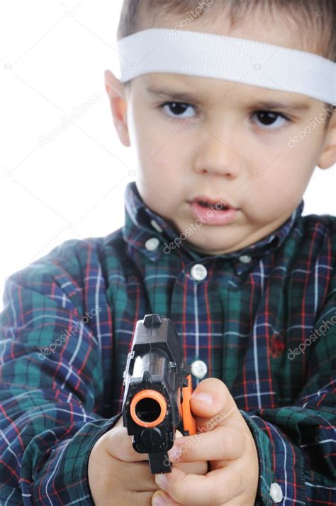 Boy pointing gun — Stock Photo © ZouZou #1929029