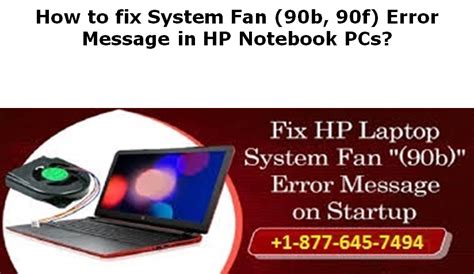 How to fix System Fan (90b, 90f) Error Message in HP Notebook PCs?