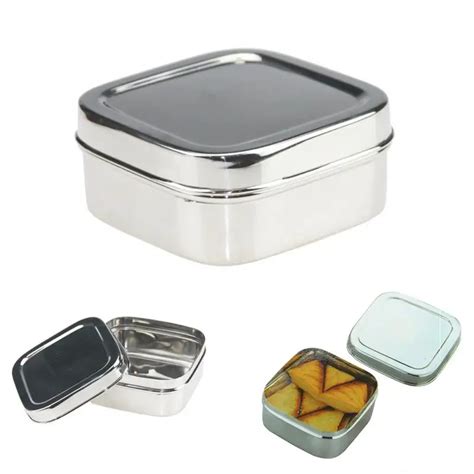 350ml Stainless Steel Bento Lunch Sandwich Box Food Container Square ...