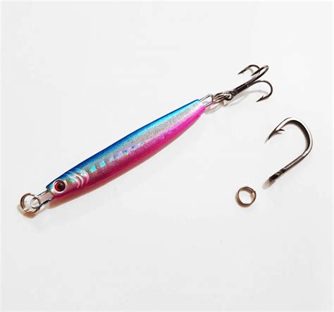 14g Metal Baitfish Slug Lure - Iridescent Blue & Red / Australian Salmon Lure for $3.80 AUD