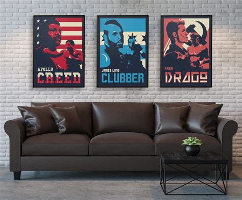 Rocky Movie Film Poster Print Creedclubberdrago Set - Etsy