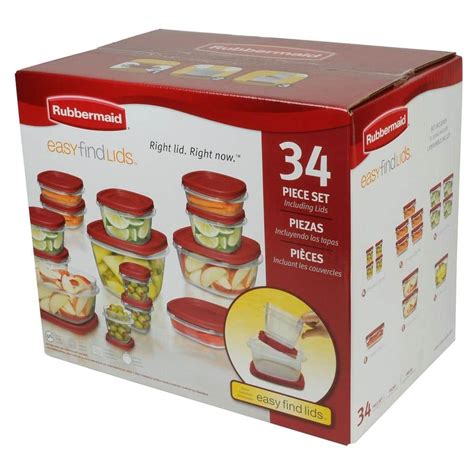 Rubbermaid Easy Find Lids Food Storage Set (34-Piece)-1779216 - The ...