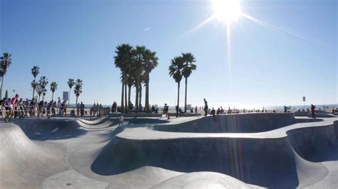 Venice Beach Skate Park Establishing Shot Stock Video Footage - Storyblocks