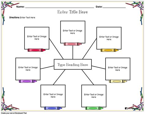 Spider Map Color Landscape 2 Storyboard por worksheet-templates