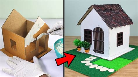 How To Make Beautiful House With Cardboard And Cement | How to make cardboard house | Carboard ...