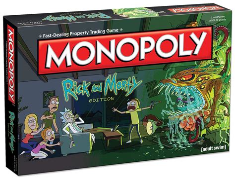 Buy Monopoly Rick and Morty Board Game | Based on the hit Adult Swim ...