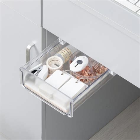 Under Desk Drawer Storage Organizer，1PC Simple Mounting Pencil ...