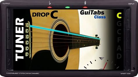 DROP C TUNING 🎸📟 - GUITAR TUNER / Drop C = C G C F A D / GuiTuners 🎸 ...