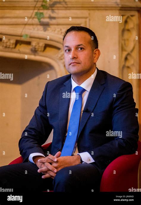 Irish Taoiseach Leo Varadkar in the Great Hall at Queen's University in ...