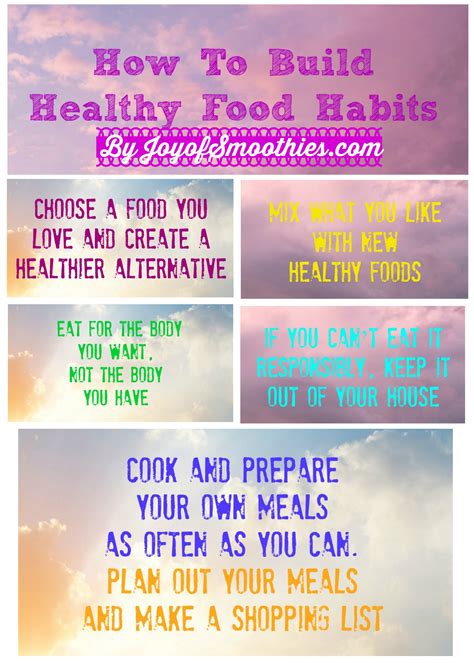 Build Healthy Food Habits | Healthy Eating Tips