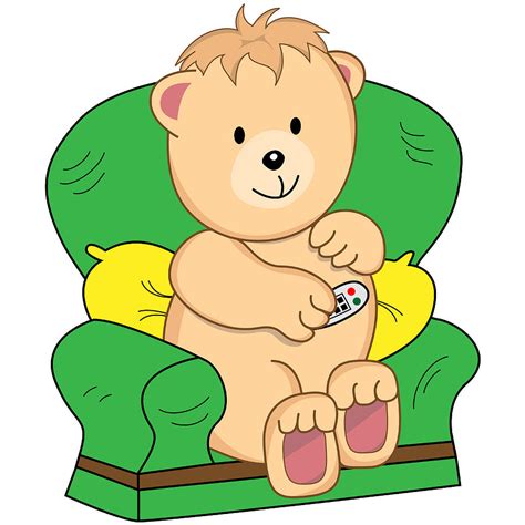 Bear Sat In Armchair Cartoon Digital Art by Toots Hallam