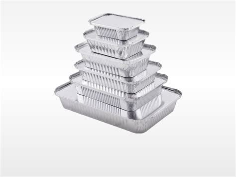 Aluminum foil tray for food packaging and storaging