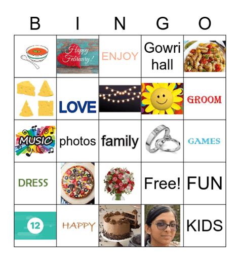 party bingo Card