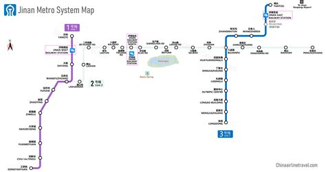 Jinan Metro Map, Subway Lines, Rail Transit Map, 2024