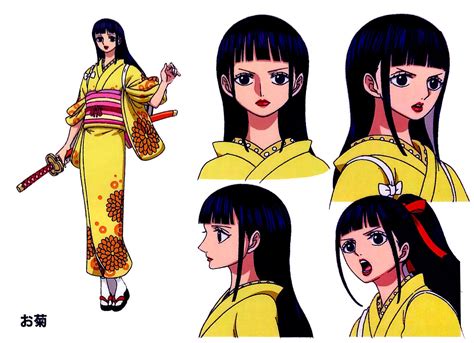 an anime character with long black hair wearing yellow clothes and holding a red umbrella in her ...