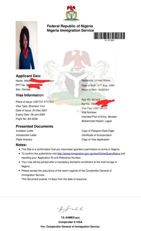 Nigeria Visa on Arrival (VoA) Application and Approval