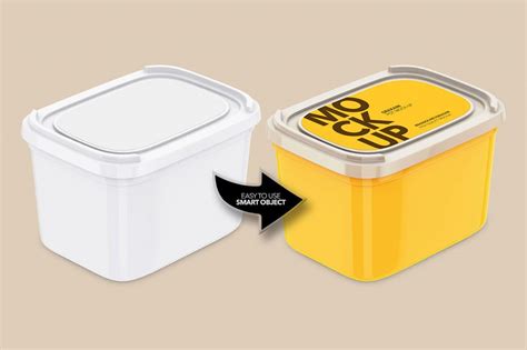 Packreate » Plastic Container – With Paper Label