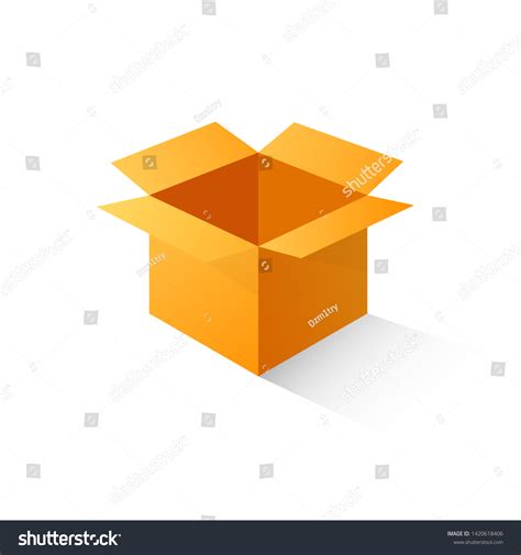 Open Cardboard Box Icon Clipart Image Stock Illustration 1420618406 ...