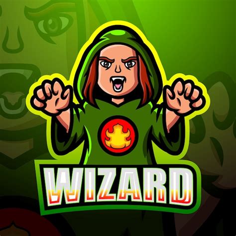 Premium Vector | Wizard mascot esport logo design