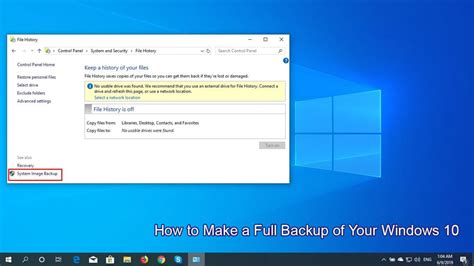 Windows 10: Make Full Backup